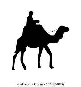 Camel on black and white vector design