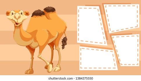 camel on border frame illustration