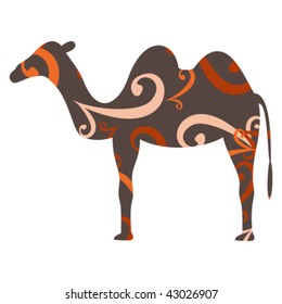 camel on white background