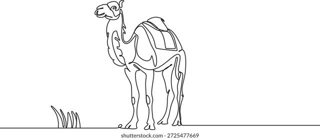 camel one Continuous Line art Vektorgrafik