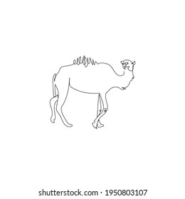 ilustración del vector de una línea de camello
