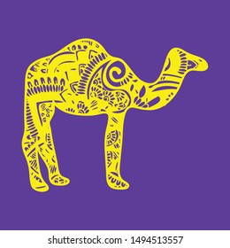 Camel paper cut  art abstract 