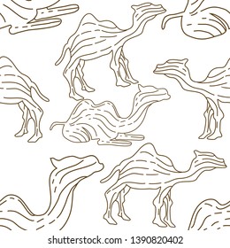 Camel pattern seamless design animal decoration