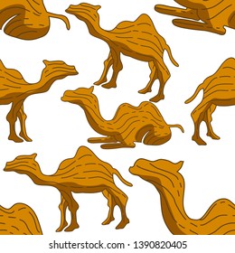 Camel pattern seamless design animal decoration