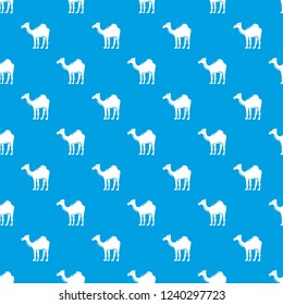 Camel pattern vector seamless blue repeat for any use