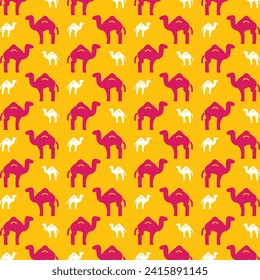 Camel pink background repeating trendy pattern vector illustration