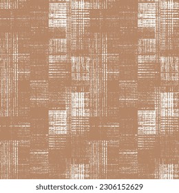 camel plaid seamless woven linen texture background flax hemp fiber natural pattern. organic fibre close up weave fabric surface material natural cloth textured rough