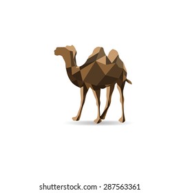 Camel polygon shape animal vector