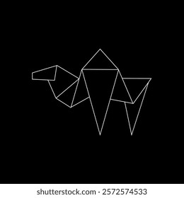 Camel Polygonal Lines, can use for Logo, Pictogram, Animal Figure, Website, Apps, or Graphic Design Element. Vector Illustration