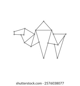 Camel Polygonal Lines, can use for Logo, Pictogram, Animal Figure, Website, Apps, or Graphic Design Element. Vector Illustration