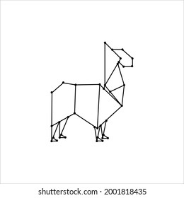 
Camel Polygonal Lines Illustration for Logo or Design Element. Vector Illustration