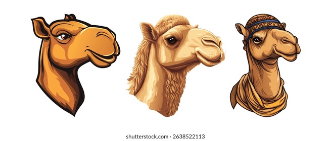 Camel Portraits Three Majestic Desert Camels
