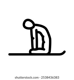 camel pose ustrasana yoga line icon vector. camel pose ustrasana yoga sign. isolated contour symbol black illustration