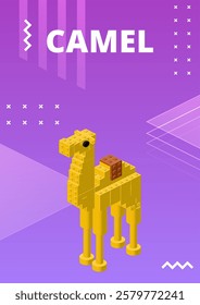 Camel poster for print and design. Vector