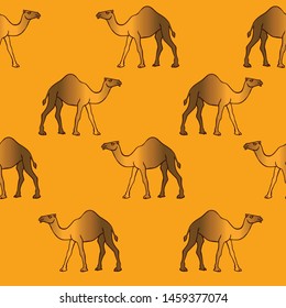 Camel Seamless Pattern Background Colour