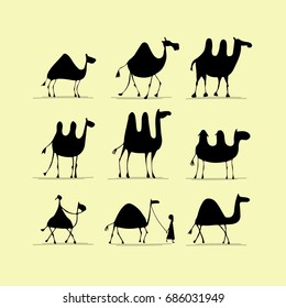 Camel set, sketch for your design