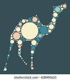 camel shape design by color point