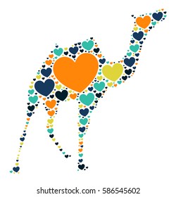 camel shape vector design illustration

