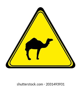 camel sign on white background
