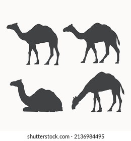 Camel silhouette black and white vector design