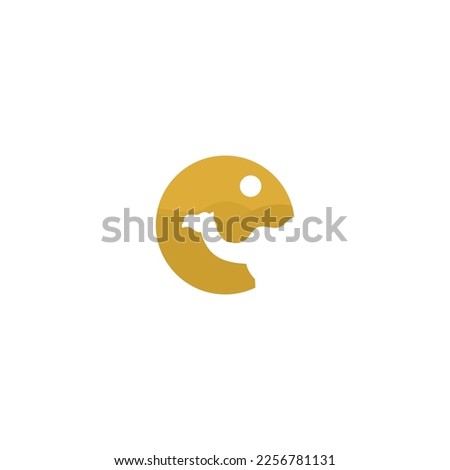 Camel silhouette in circle with desert.