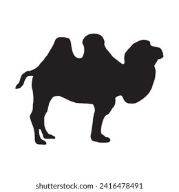 Camel silhouette icon vector. Dromedary silhouette can be used as icon, symbol or sign. Camel icon vector for design of desert, sahara, africa or journey suitable for the design of Hajj,