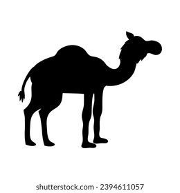 vector de icono de silueta de camello aislado