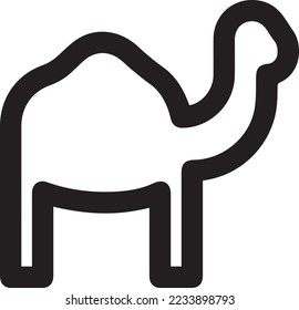 camel silhouette icon vector on a white background
