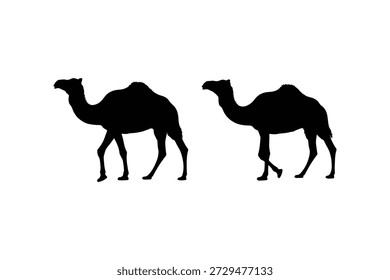 Camel silhouette icons bundle set