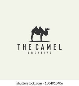 camel silhouette logo - vector illustration design on a light background