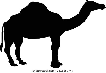 Camel Silhouette – One Hump Dromedary Black Vector Illustration
