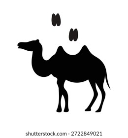Camel Silhouette optische Täuschung Vektor