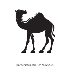 camel silhouette vector art illustration