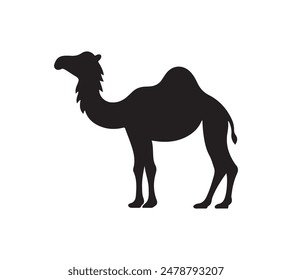 camel silhouette vector art isolated