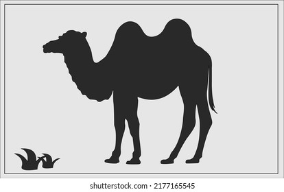 camel silhouette vector drawing illustration