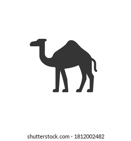 Vector de silueta de camello, icono en un fondo blanco