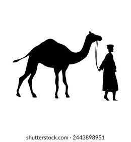 Ilustración de vector de silueta de camello