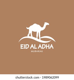camel simple element for ornament, decorative, greeting eid mubarak, logo vector graphic