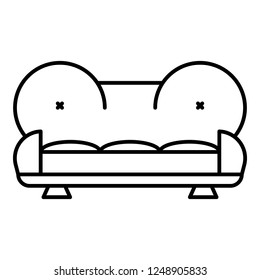 Camel sofa icon. Outline camel sofa vector icon for web design isolated on white background