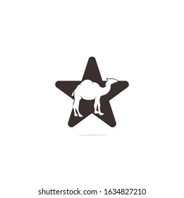 Camel star shape concept logo template vector icon illustration design	