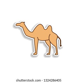 camel  sticker icon. Element of color Arabic culture icon. Premium quality sticker design icon. Signs and symbols collection icon for websites, web design