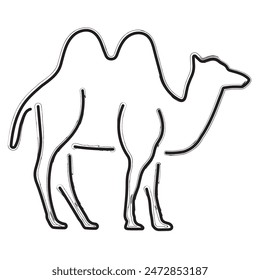 Kamelstreichungen auf weißem Hintergrund. Vektorillustration.