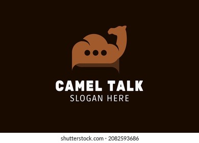 Camel Talk Logo Editable Vector