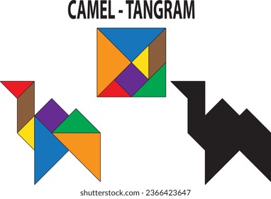 Camel Tangram Puzzle. Education and Creativity.