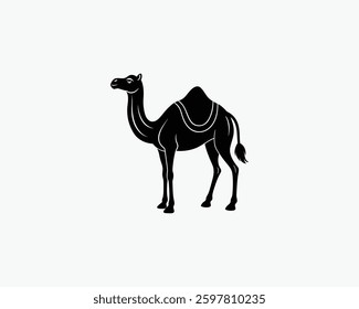 camel vector art black color illustration design