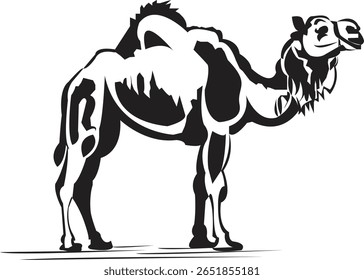 Projeto de logotipo de arte vetorial de camelos