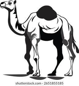 Projeto de logotipo de arte vetorial de camelos