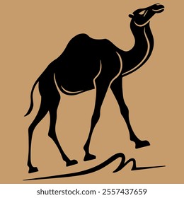 a camel vector design of illustration