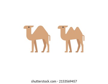 Camel Vector Emoji Set. Camel Emoticon Set