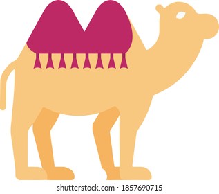 camel  vector flat colour icon